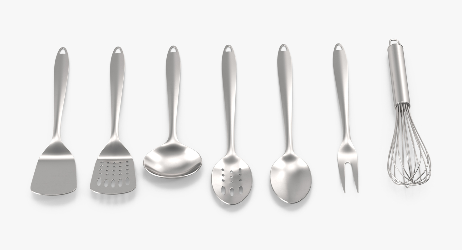 metal kitchen utensils set