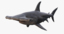 realistic hammerhead shark 3d model