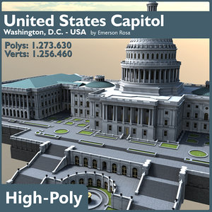 3d model united states capitol