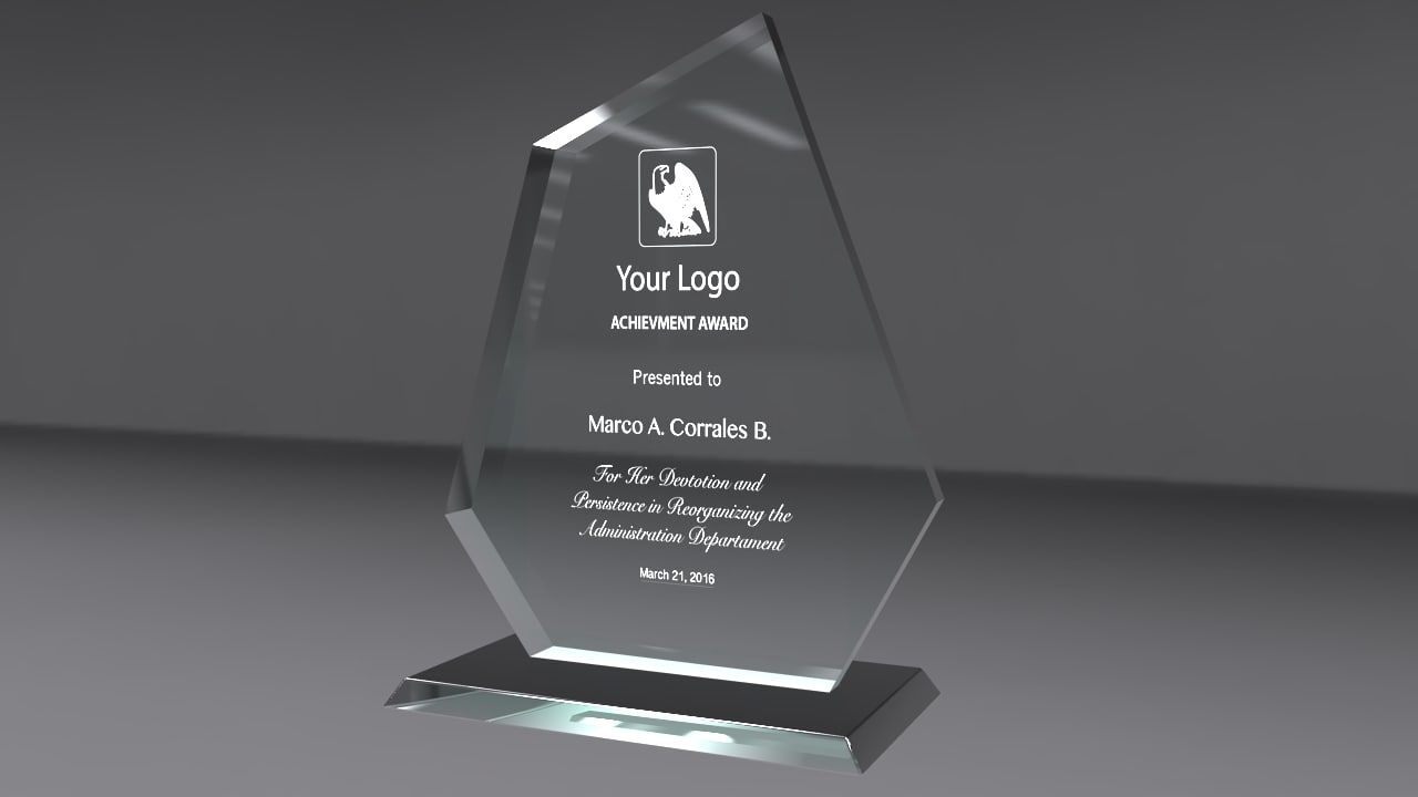 3d model glass award