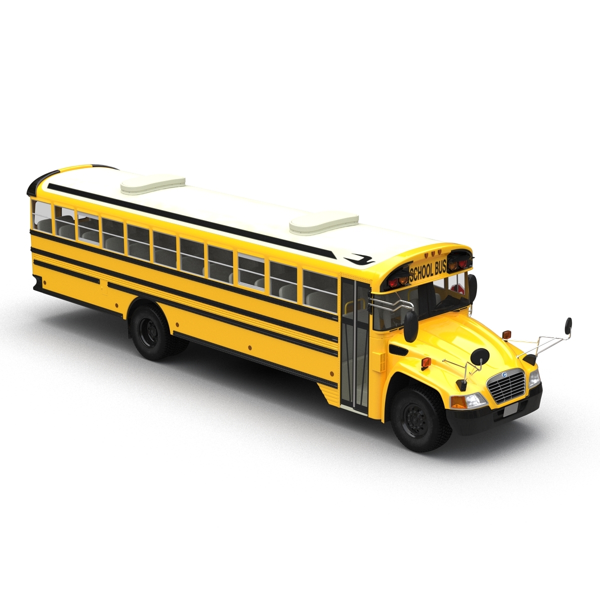 school bus 2 simple 3d model