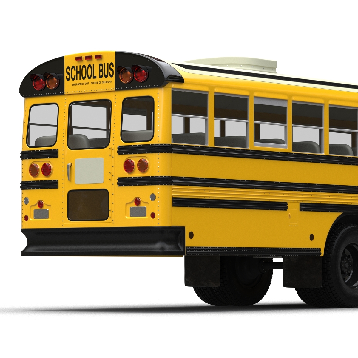 school bus 2 simple 3d model