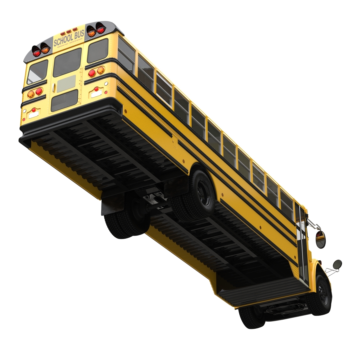 school bus 2 simple 3d model