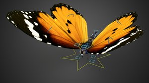 3d model monarch butterfly