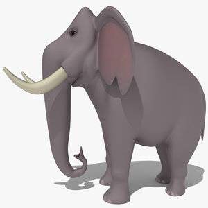 elephant cartoon 3d model