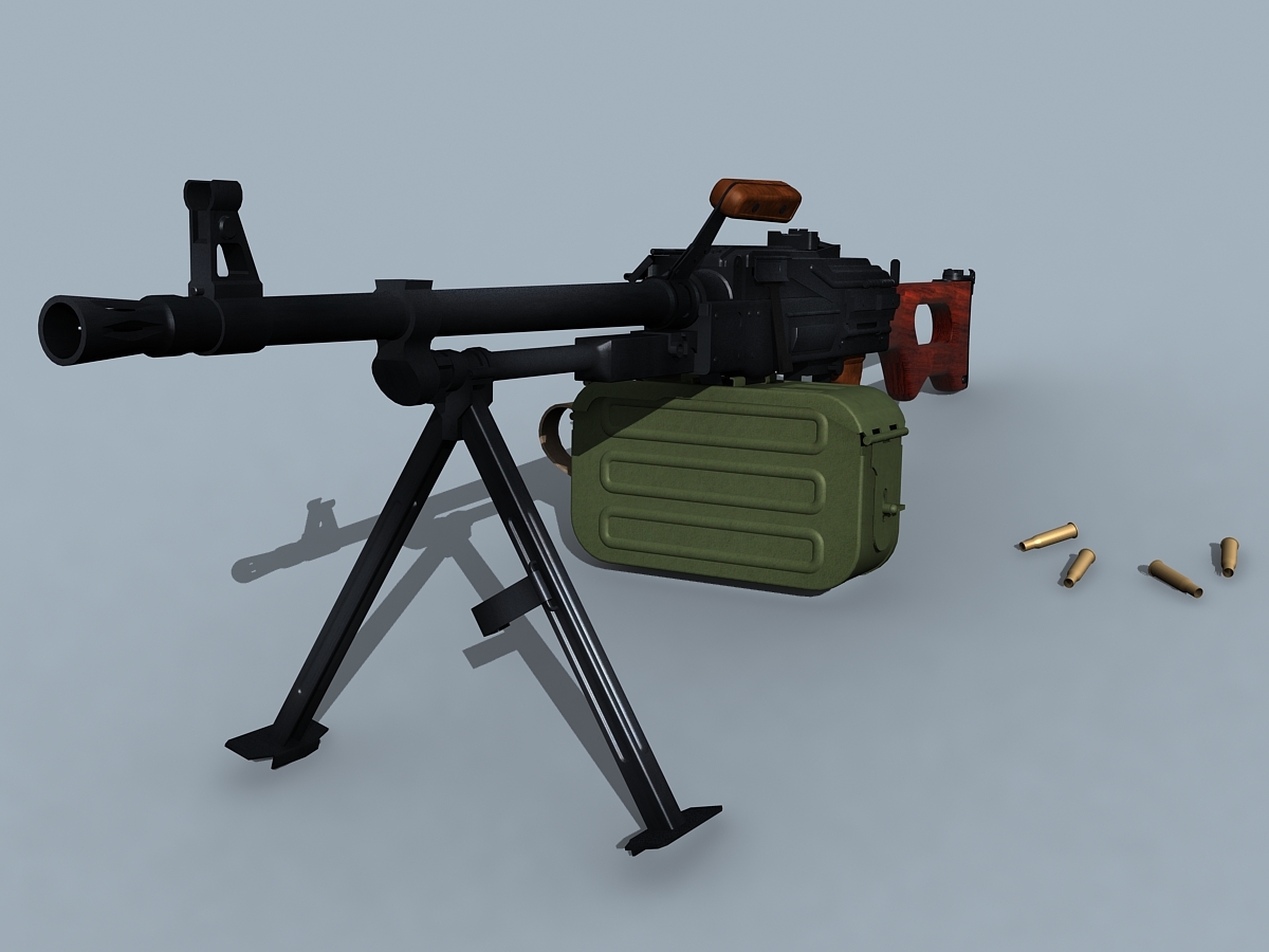 Soviet Kalashnikov Pk Pkm 3d Model