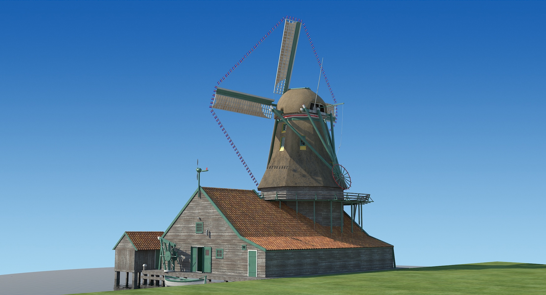 荷兰风车3d模型