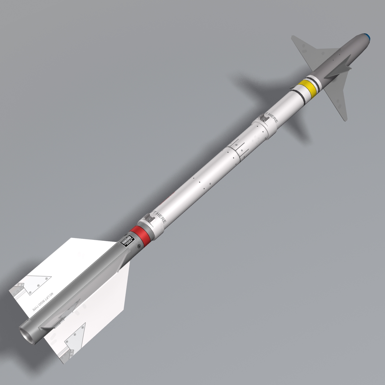 aim-9 sidewinder missile 3d model