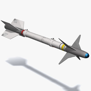 aim-9 sidewinder missile 3d model
