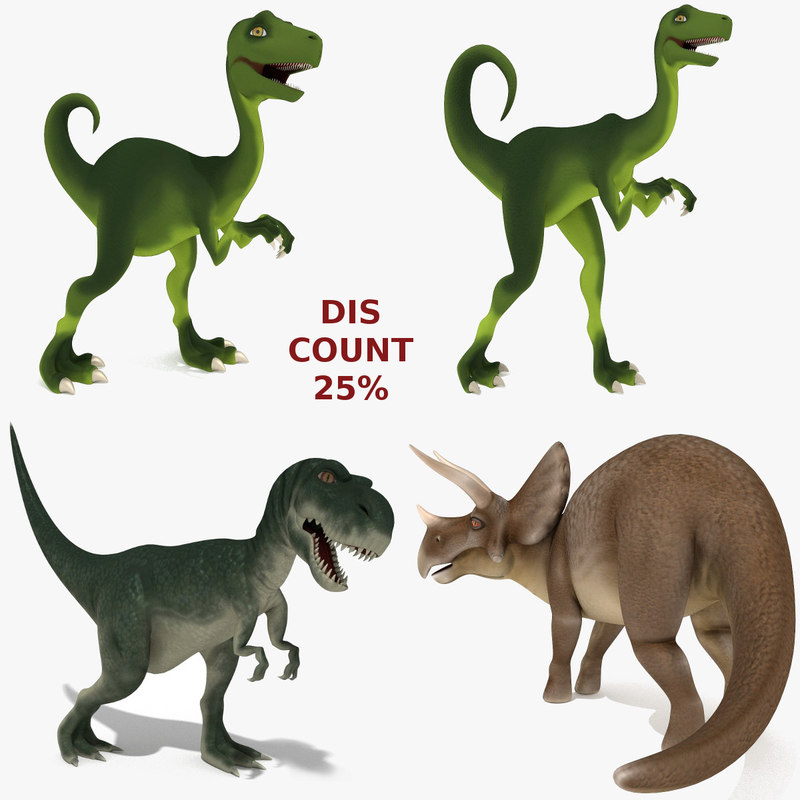 dinosaurs rig 3d 3ds