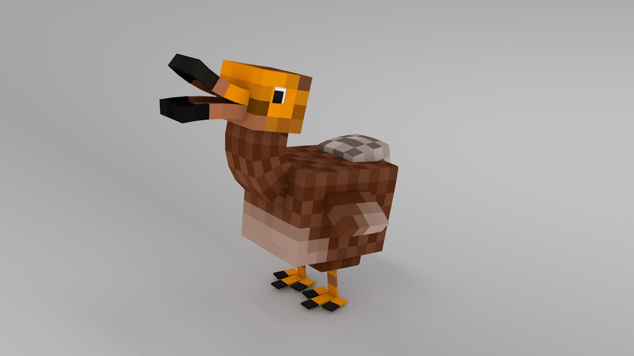 Minecraft dodo rig 3d model