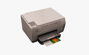 3d model white all-in-one printer