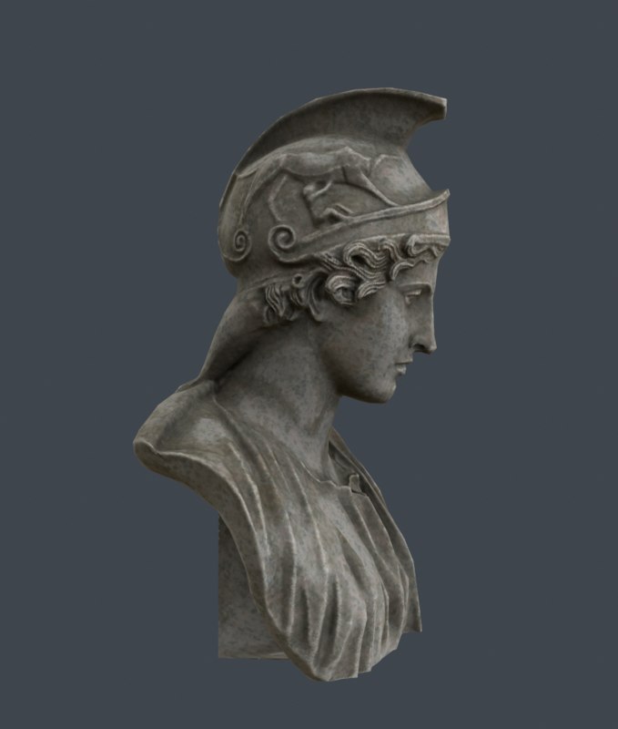 3d model athena bust