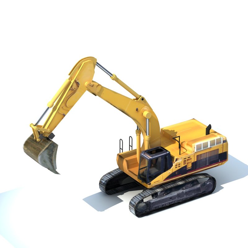 3d model of excavator