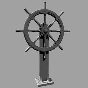 3d realistic ship wheel