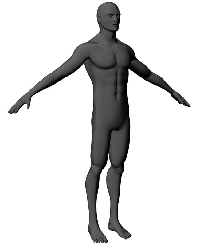 male base mesh 3d obj