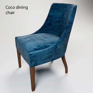 coco dining chair 3d obj