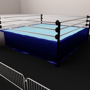 3d wrestling ring model