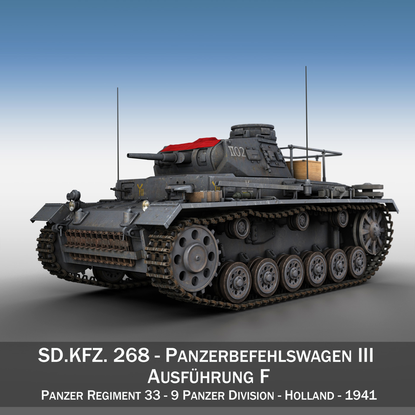 Sd Kfz 267 Pzbefwg 3d Model