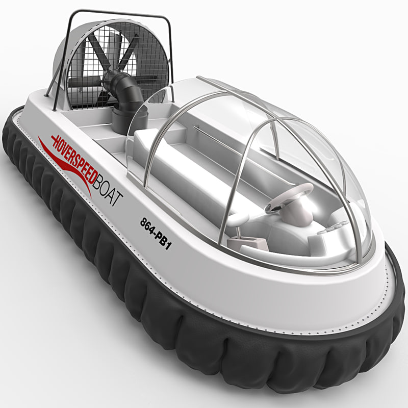 speed hovercraft boat 3d max