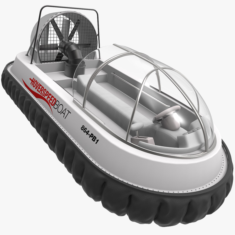 speed hovercraft boat 3d max