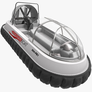 speed hovercraft boat 3d max