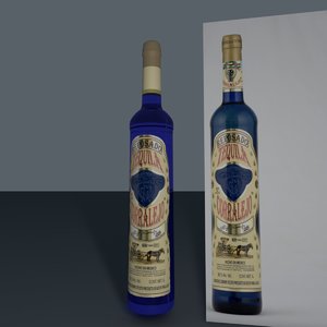 3d model blue tequila