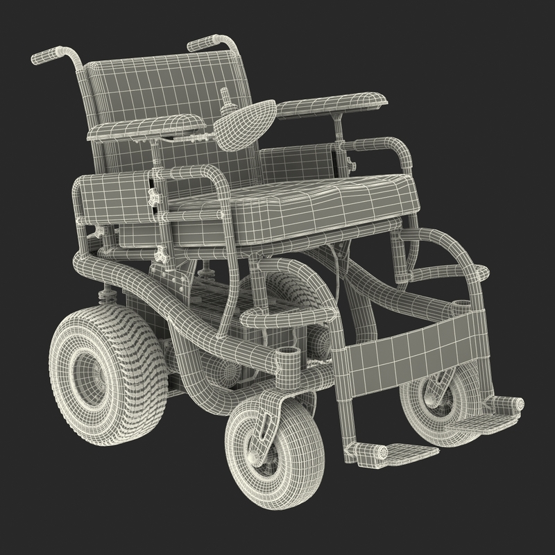 3d model powered wheelchair