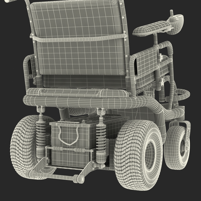 3d model powered wheelchair