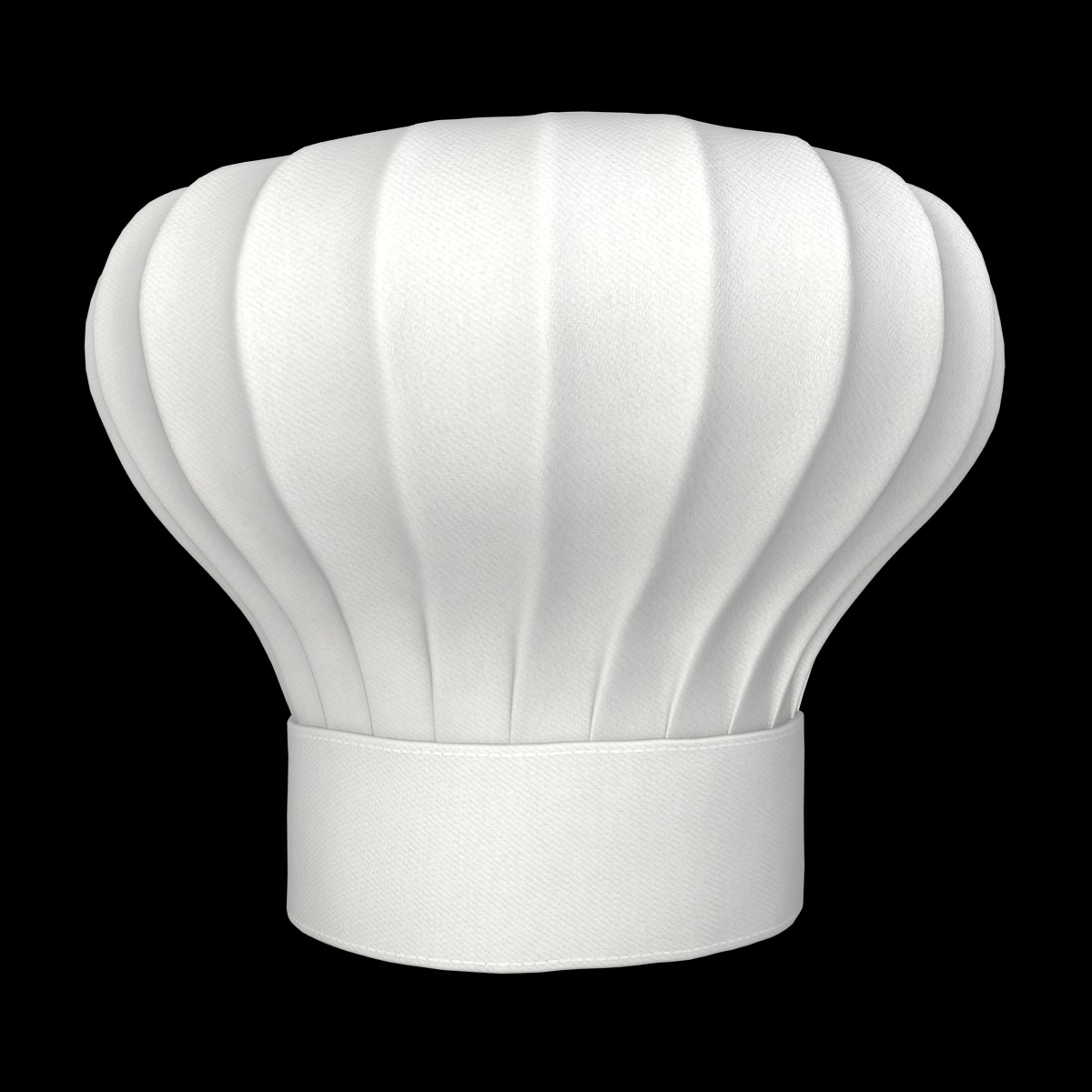 3d realistic chef hat white