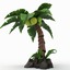 cartoon palm tree 3d model