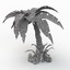 cartoon palm tree 3d model