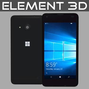 realistic microsoft lumia 550 3d 3ds
