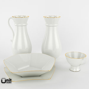 porcelain set 3d model