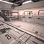 3d sci fi hangar interior scene model