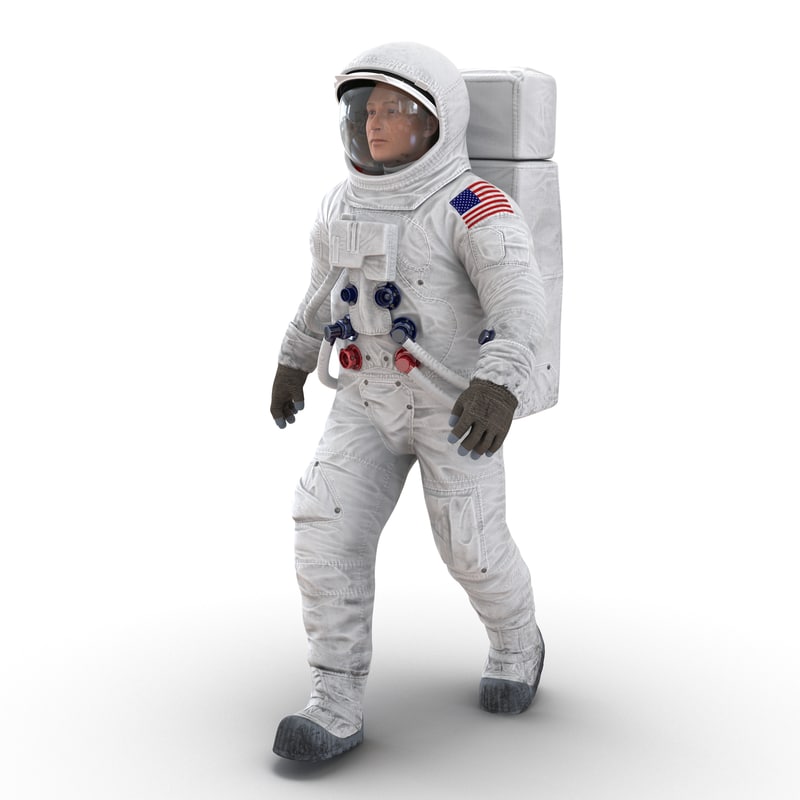 astronaut nasa wearing spacesuit 3d model