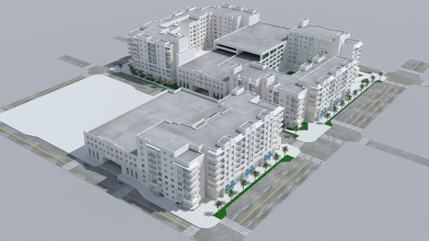 3d small town model