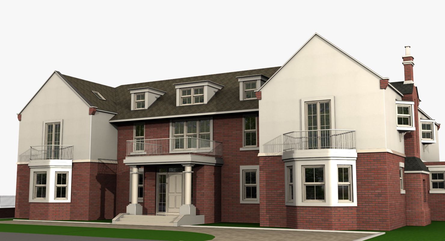 3d british house model