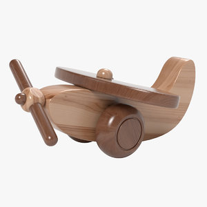 wooden airplane toy realistic wood ma