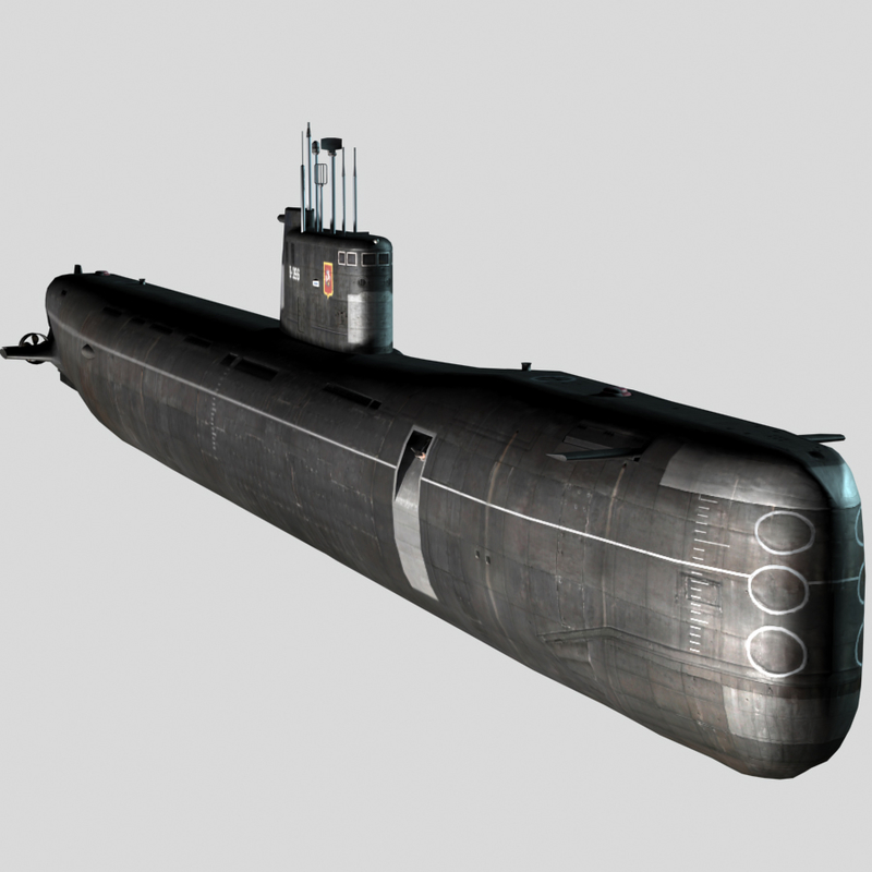 tango class attack submarine 3d model