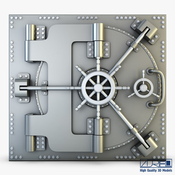 3d bank vault door v model