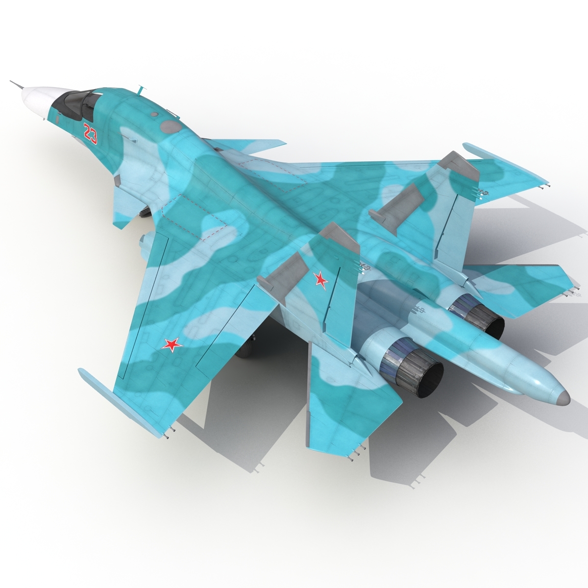 战斗机苏霍伊su-34 3d模型3d模型