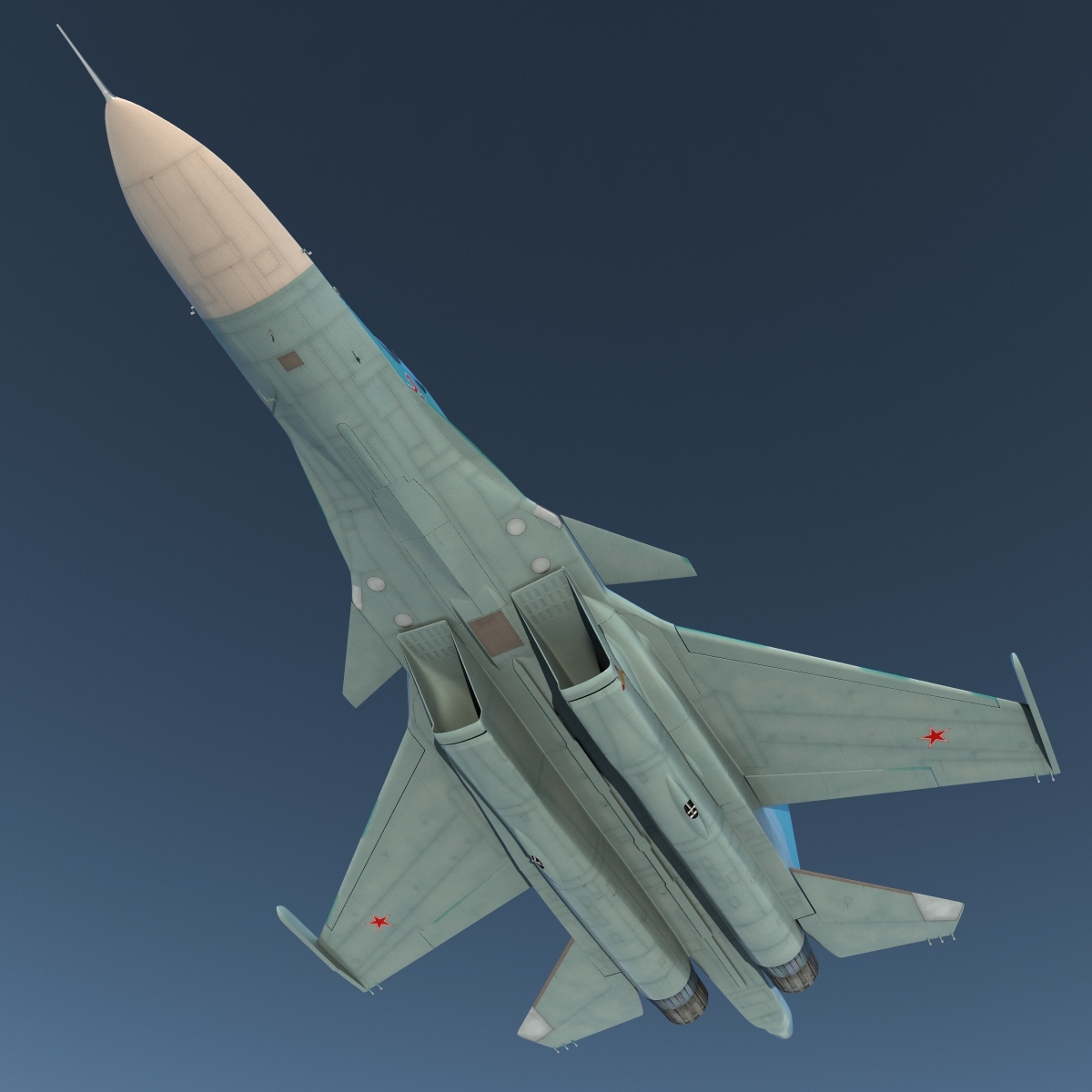 战斗机苏霍伊su-34 rigged 3d模型3d模型