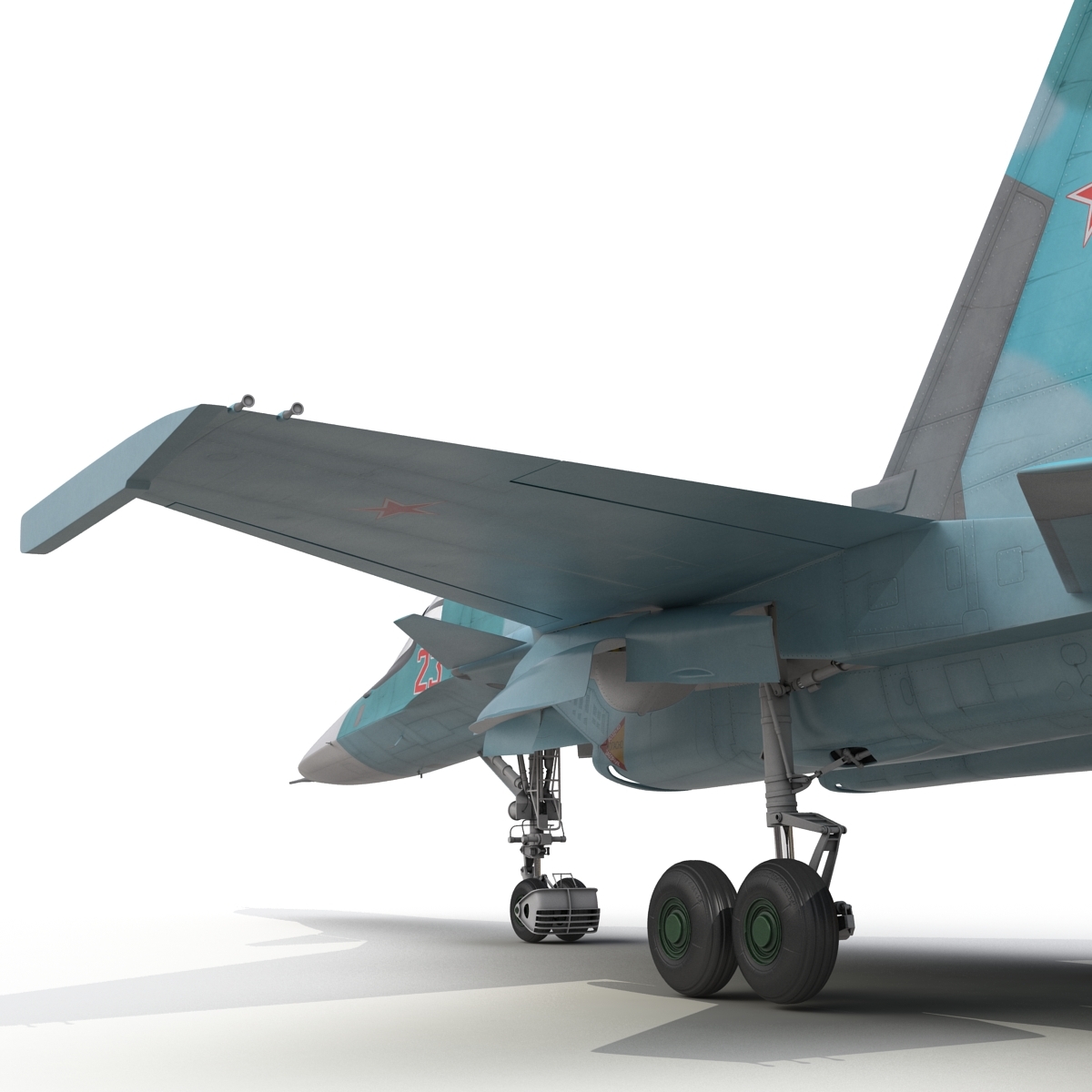 战斗机苏霍伊su-34 rigged 3d模型3d模型