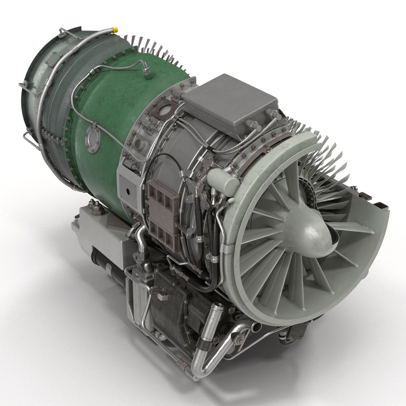 turbojet engine general electric 3d c4d