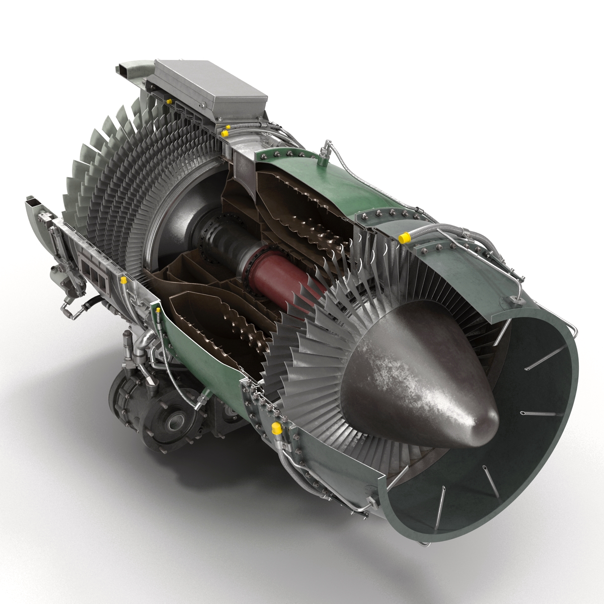turbojet engine general electric 3d c4d