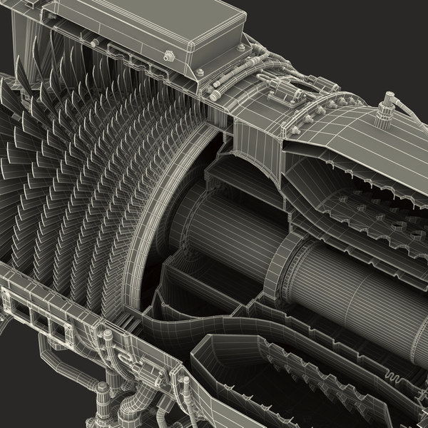 turbojet engine general electric 3d c4d