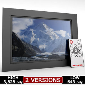 digital picture frame remote 3d model