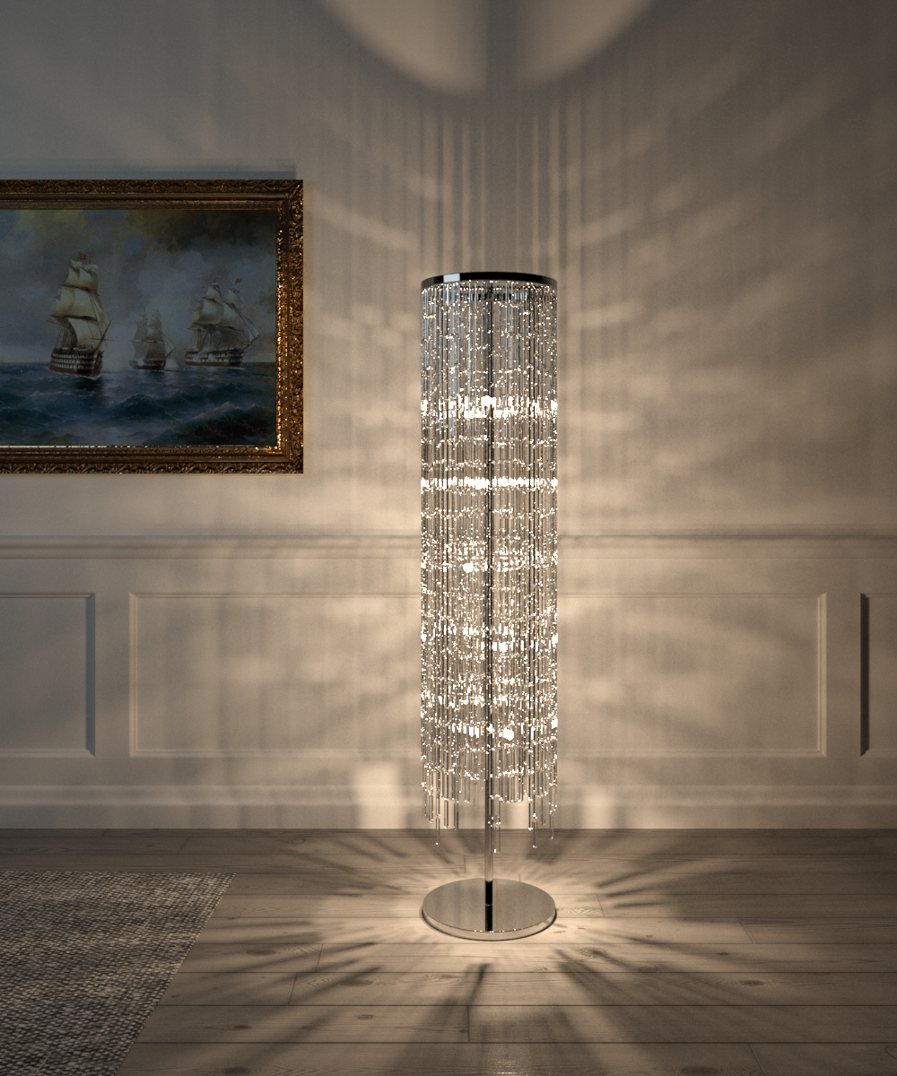 crystal floor standing lamp 3d model