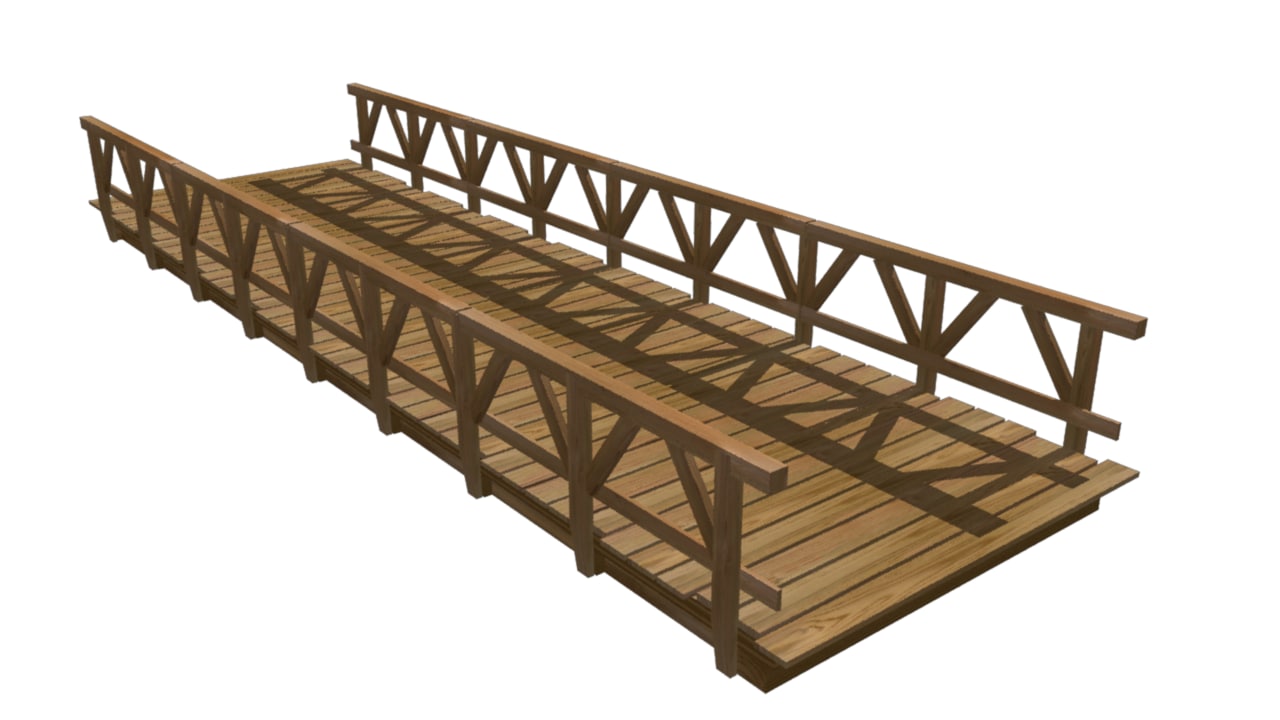 3d wooden bridge